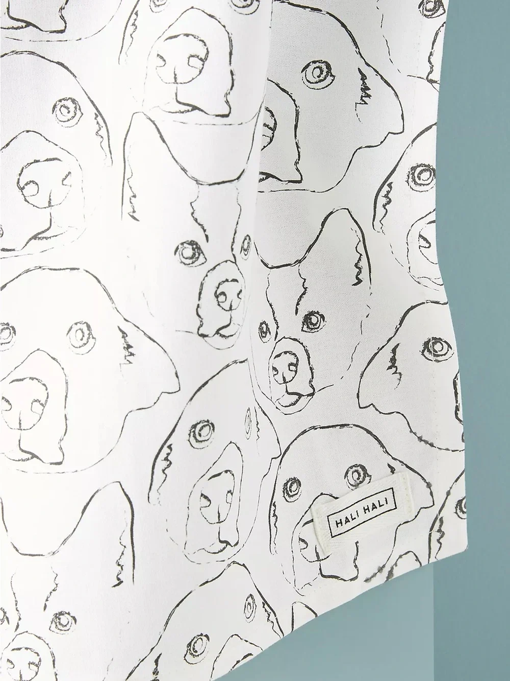 New🌟Anthropologie-Doggie Dish Towel  - White with Black Sketches